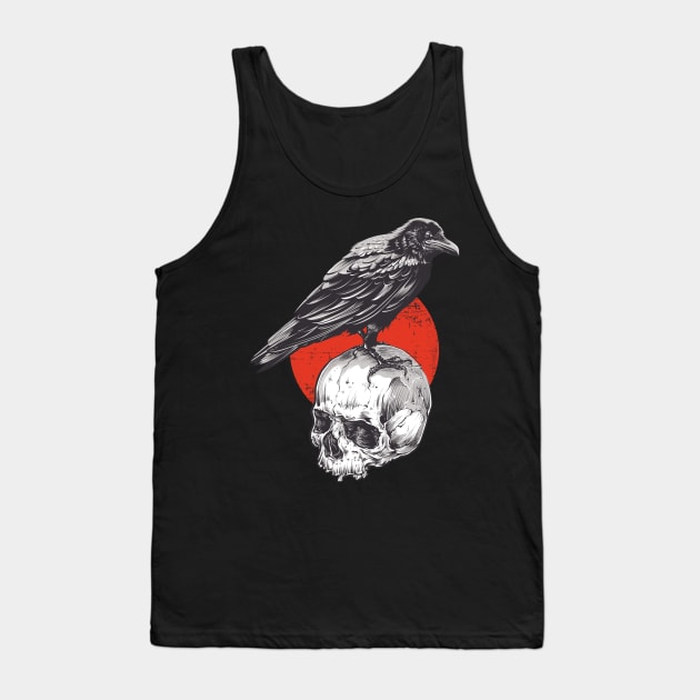 Raven and Skull Tank Top by Buy Custom Things